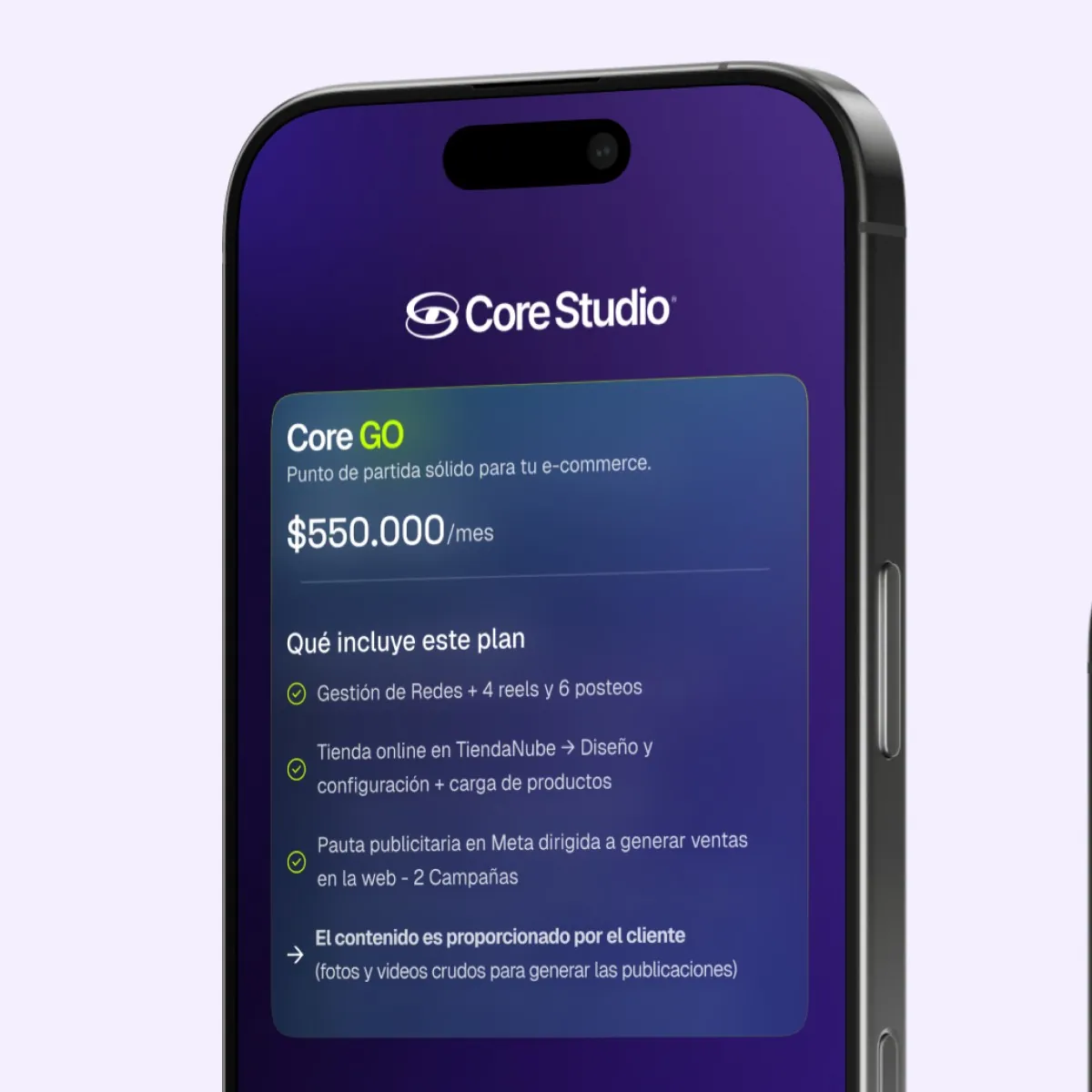 Core Studio — Mobile UI